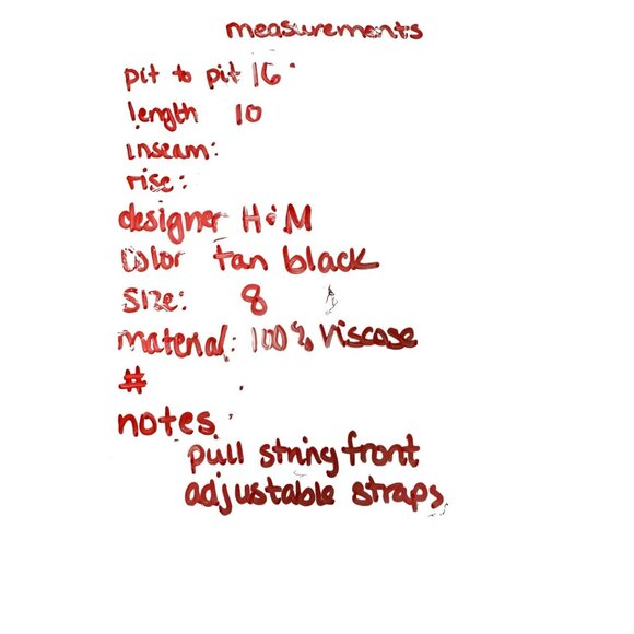 🌸3/$15🌸Tan and Black Striped Adjustable Straps Tank Top sz 8 - Picture 7 of 7